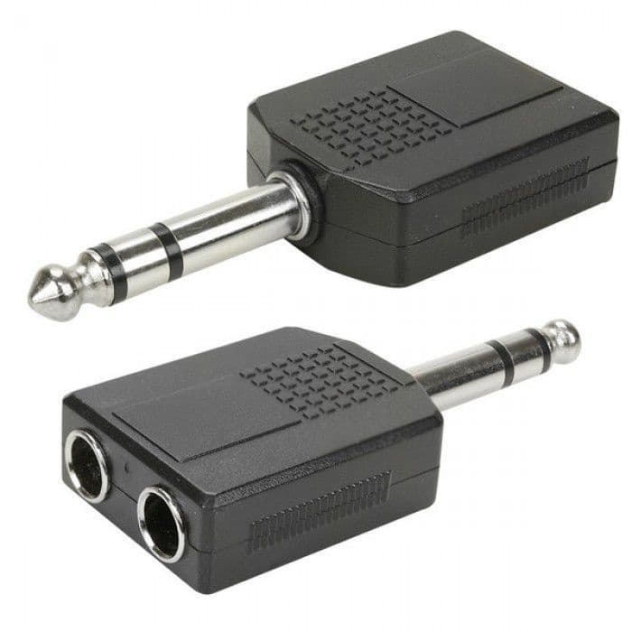 ADAPTADOR DUPLICADOR P10 STÉREO MACHO X 2 J10 STÉREO FÊMEA