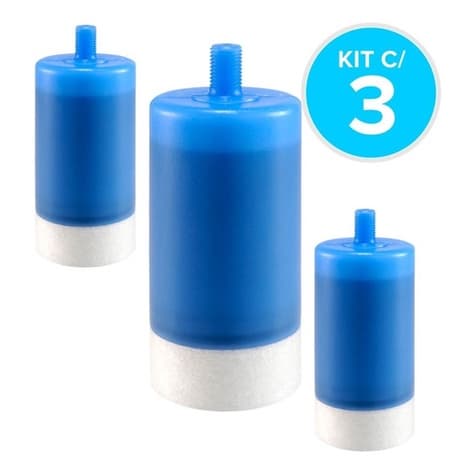 Filtro P/ Torneira Bica Móvel Kit C/ 3 Refil Hf40