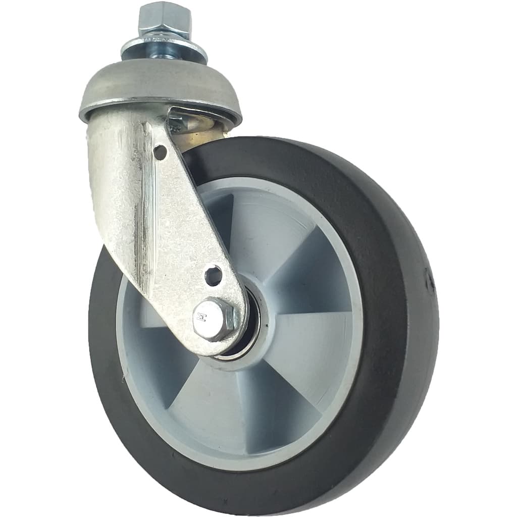Rodizio Giratorio de Rosca 512  Termoplástica Duplo Rolamento - RGR512TE10