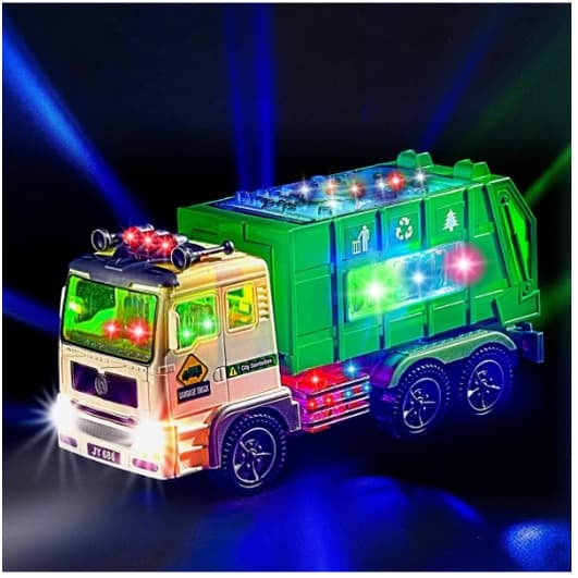 Brinquedo Infantil Caminhão Coletor De Lixo Som E Luzes 4d