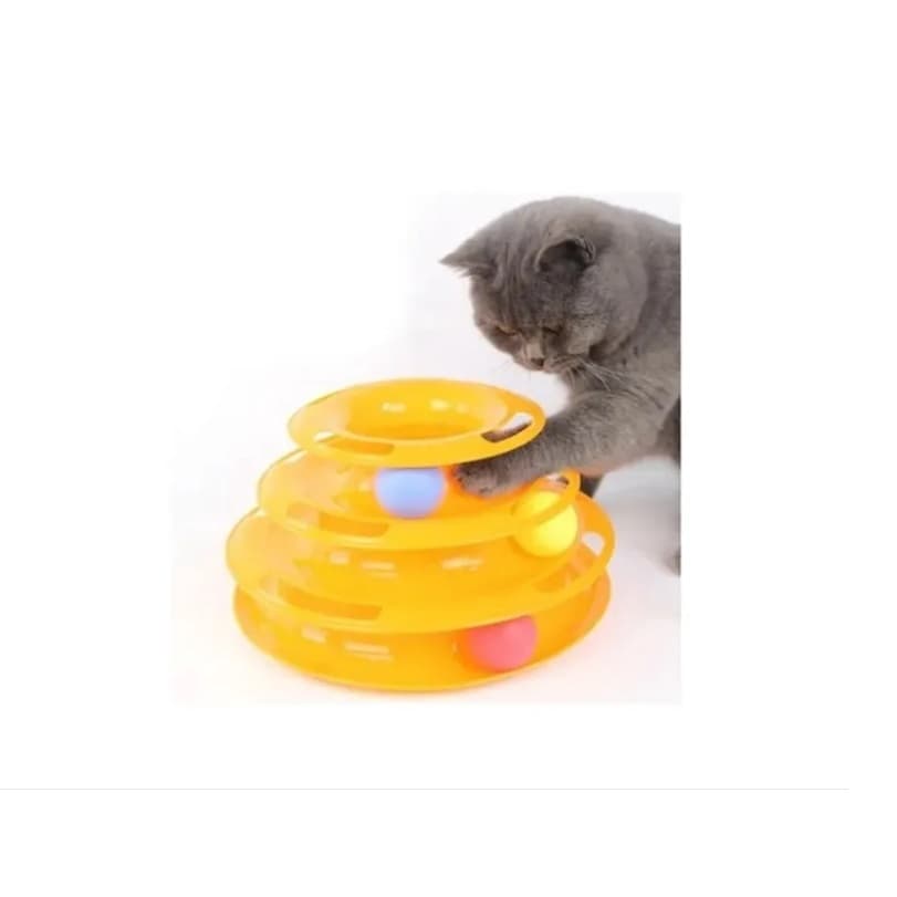 Brinquedo Torre De Bolinhas Interativo Corre Corre Gatos Pet