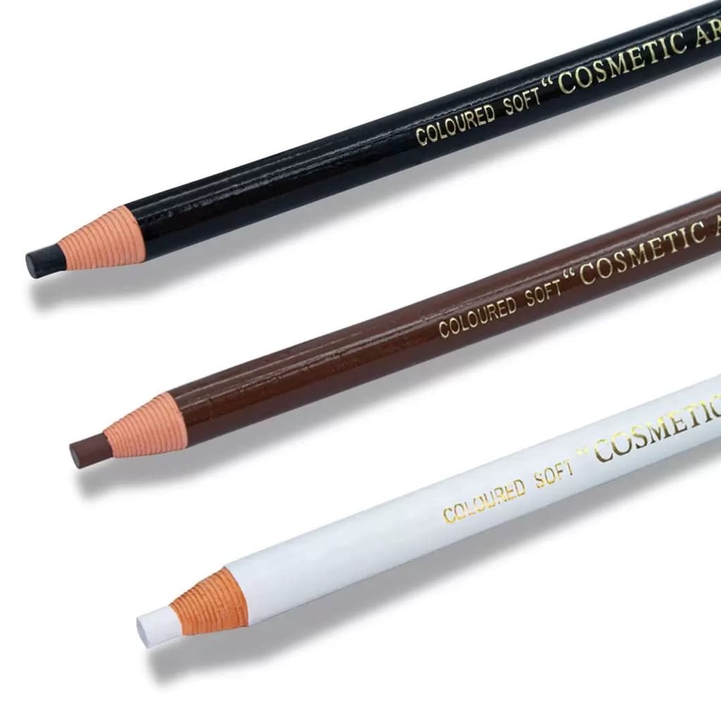 Lapis Dermatografico Branco , Preto para e marrom Sobrancelhas Coloured Solft 1818