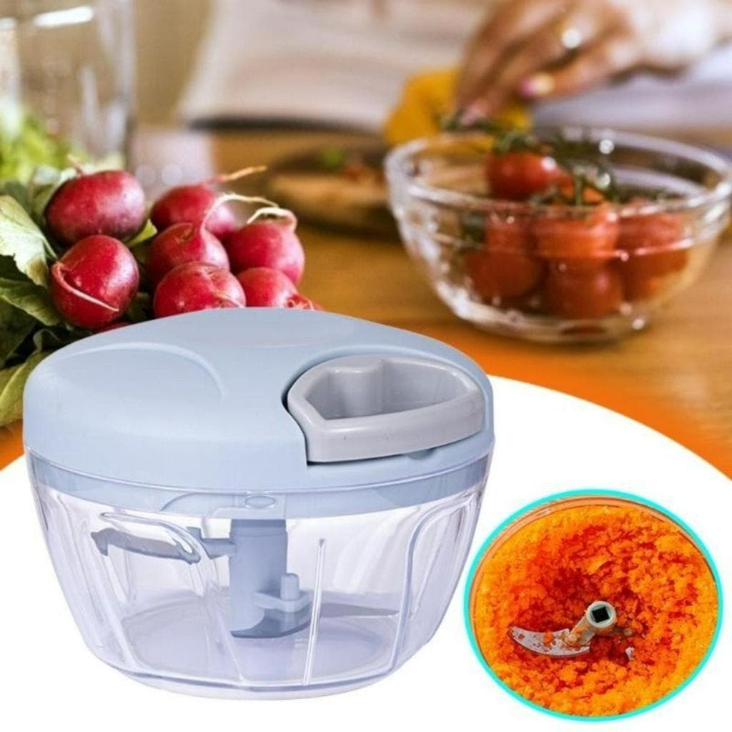 Processador e Triturador manual de alimentos com 3 lâminas
