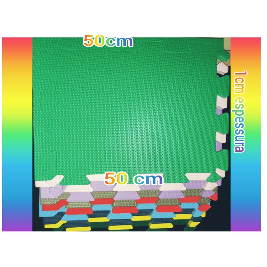 1 Un de Tapetes Tatame Eva Com Pequenos Defeitos 50x50x1cm CUSTO BENEFICIO