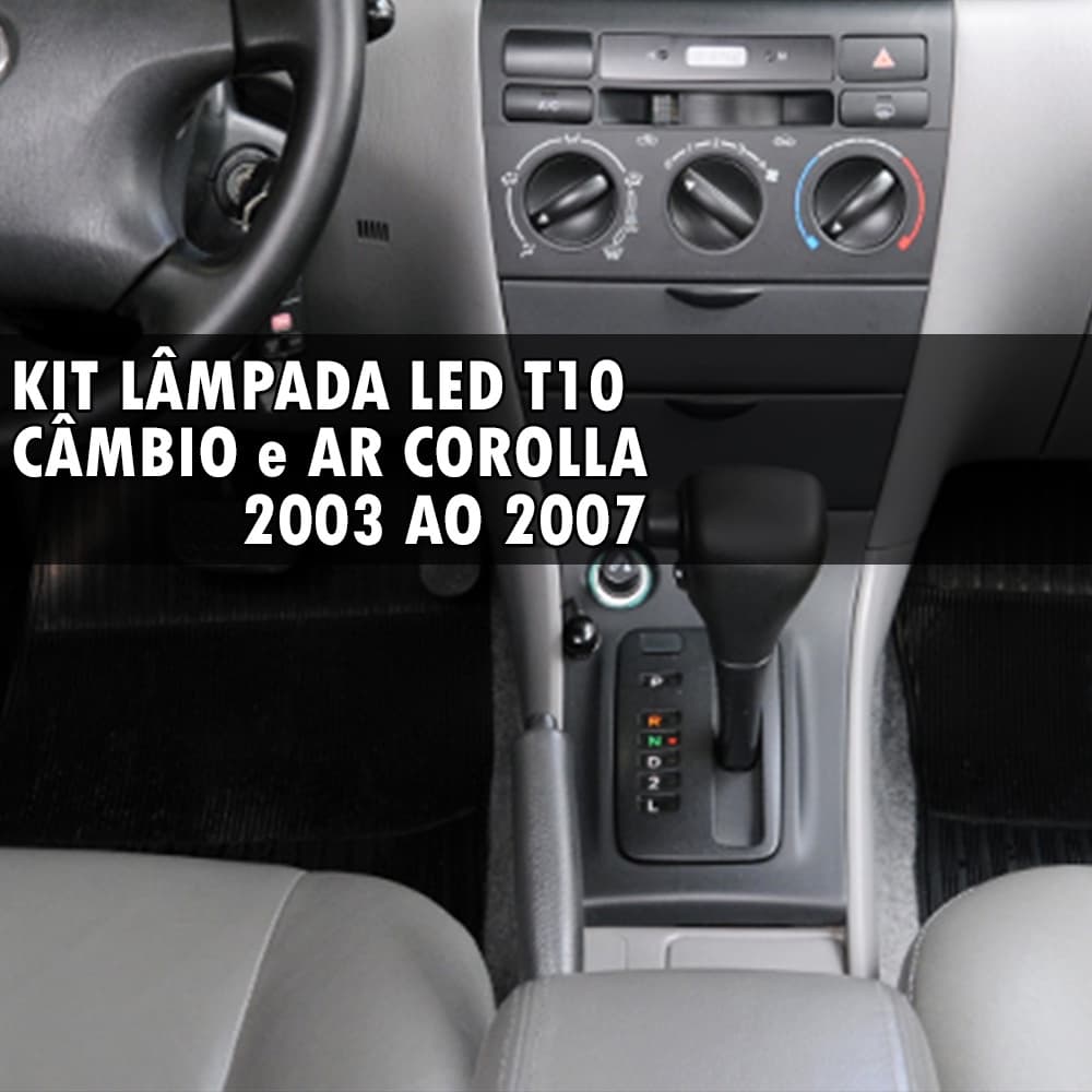 Kit Led T10 Cambio + Comando Ar Corolla 2003 2007