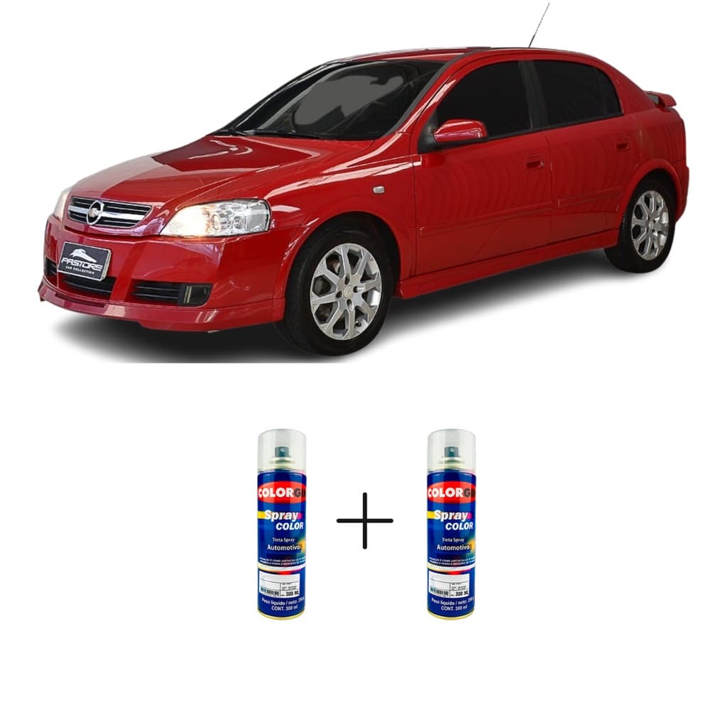 SPRAY AUTOMOTIVO Vermelho Beta GM + SPRAY VERNIZ 300ML