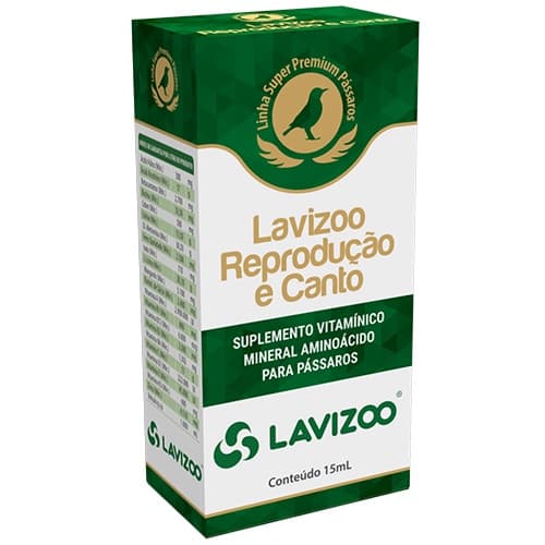Suplemento Super Premium para Pássaros Lavizoo Reprodução e Canto 15ml