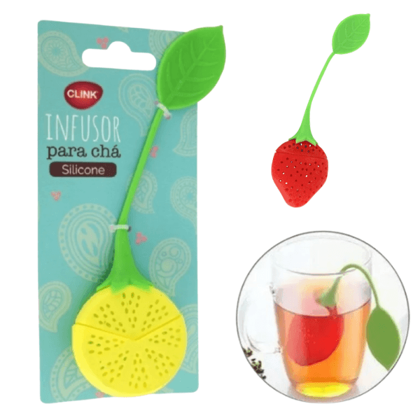 Infusor de Cha Ervas Finas Mergulhador Filtro Difusor em Silicone Livre de BPA Xa Melhor Lindo Frutas
