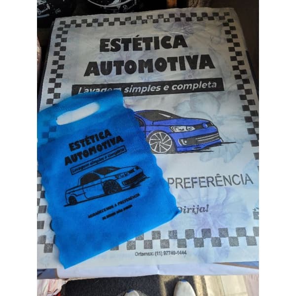 Kit para Estética Automotiva Tapetinho 5kgs + 100 Lixeiras TNT Coloridas