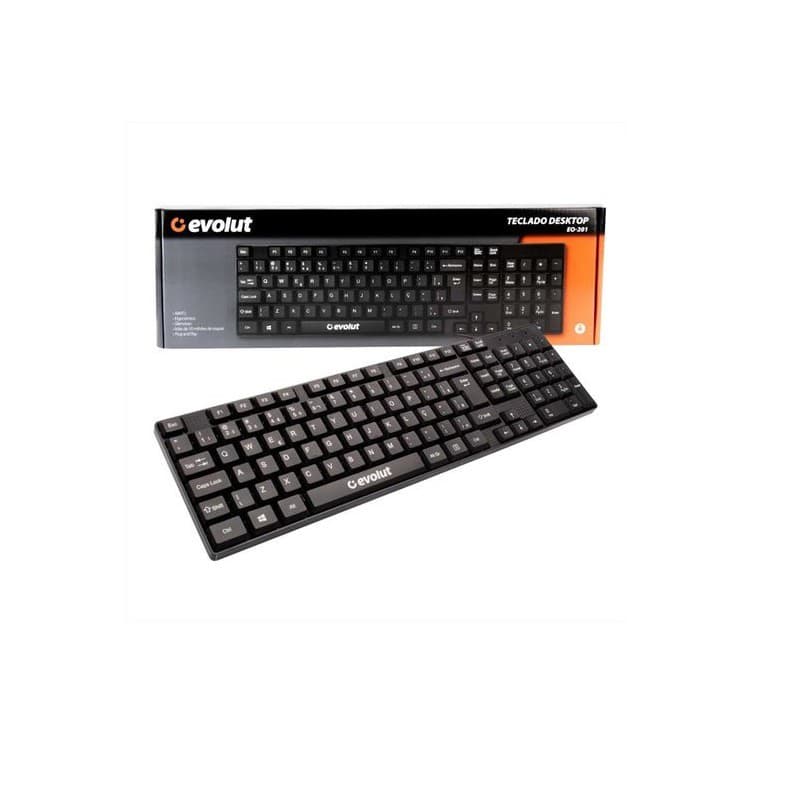 Teclado Office Evolut Eo-201 Usb Preto