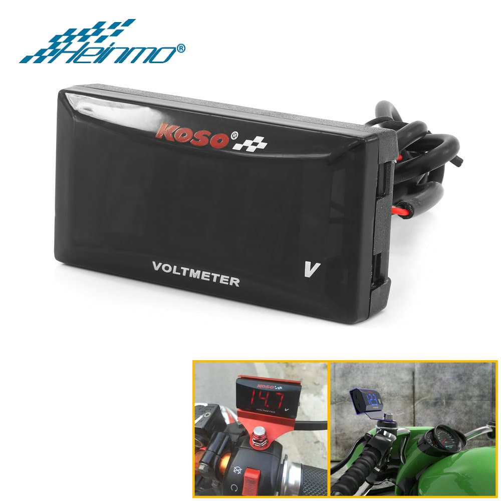 Acessórios Universais Para Motocicletas KOSO Volt Medidor De Tensão Termômetro Display LED Digital