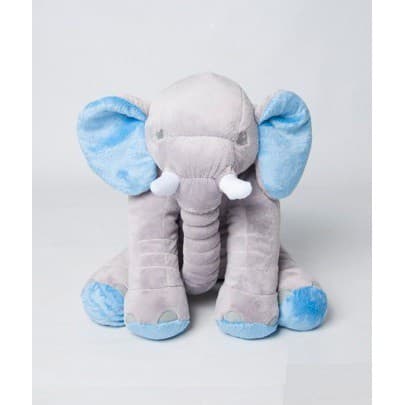 Almofada Elefante Pelúcia 60cm Travesseiro Bebê Antialérgico - Lari Baby