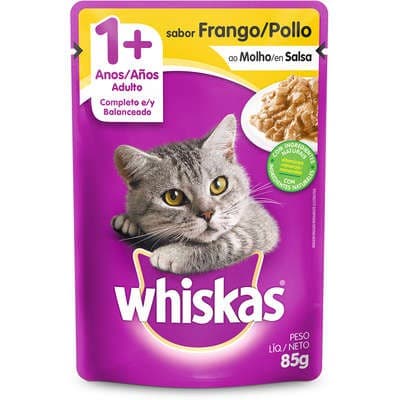 CAIXA 20 UN Sachê Ração Úmida Whiskas Sachê Frango ao Molho para Gatos Adultos