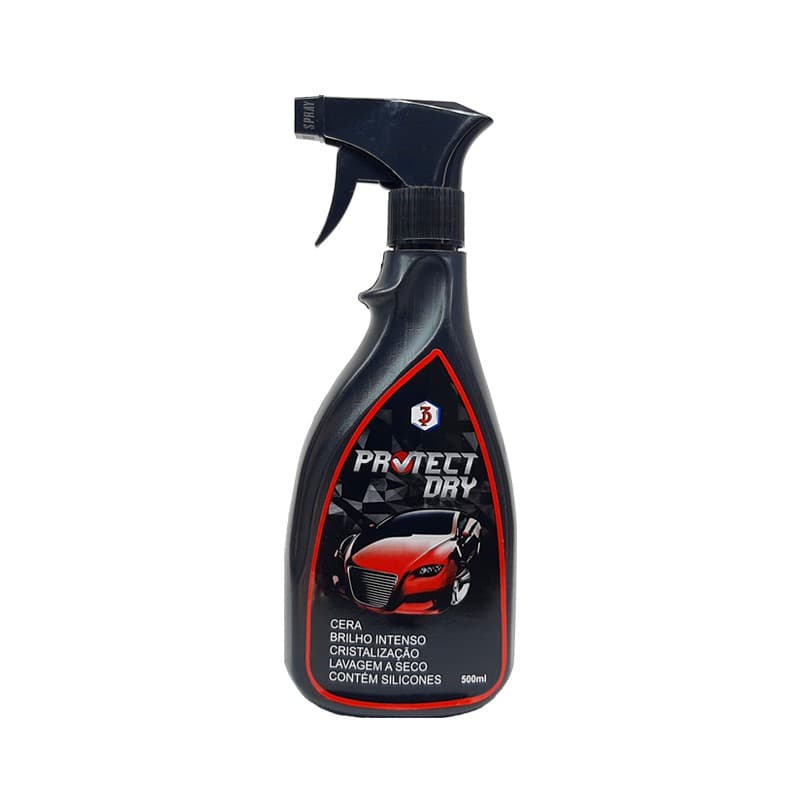 Protect DRY 3 Poderes 500ml - Cera Limpadora à seco de auto brilho com silicone  para automóveis