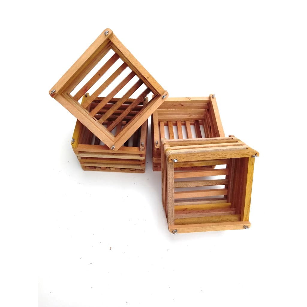 Cachepot quadrado de 15 x 15 cm Kit com 6 unidades