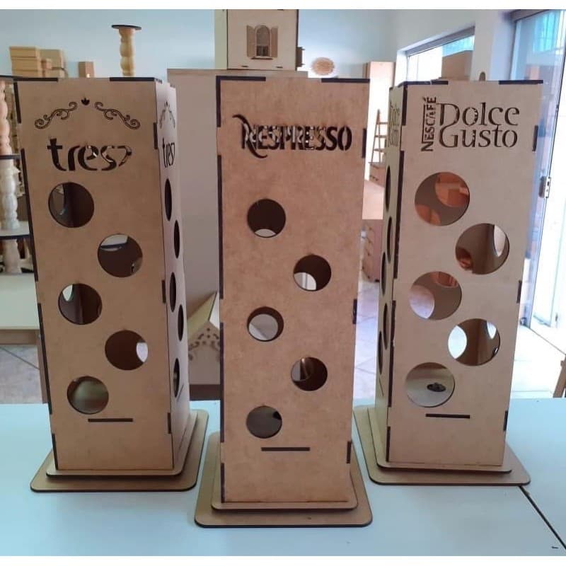Porta Cápsulas  Café  expresso torre Giratório Três Corações / Nespresso / Dolce Gusto suporte organizador presente lembrancinha cantinho café decoração casa cozinha
