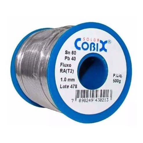 Solda Estanho 60x40 1.5mm C/ Fluxo Ra (t2) Rolo 500g - Cobix