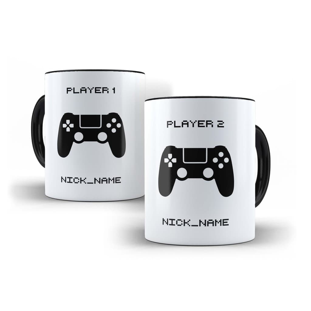 Caneca Gamer Personalizada - Player 1 e 2 (1 caneca)