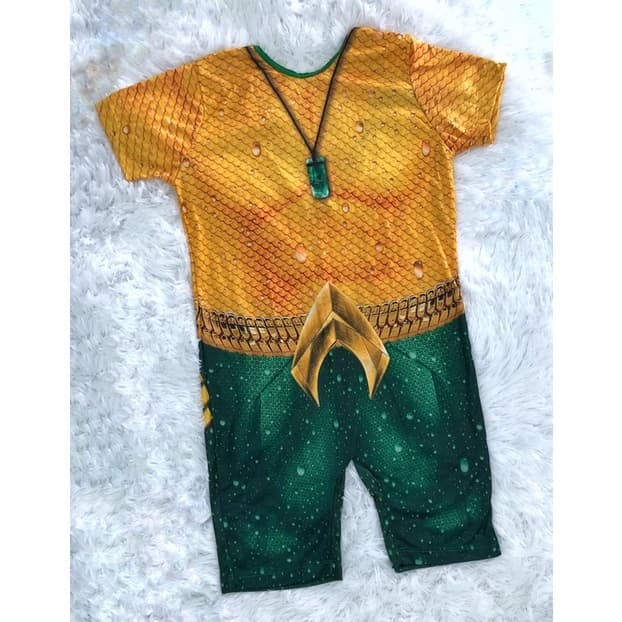 Fantasia Temática Aquaman Infantil Masculina Heróis Barato Menino Promoção