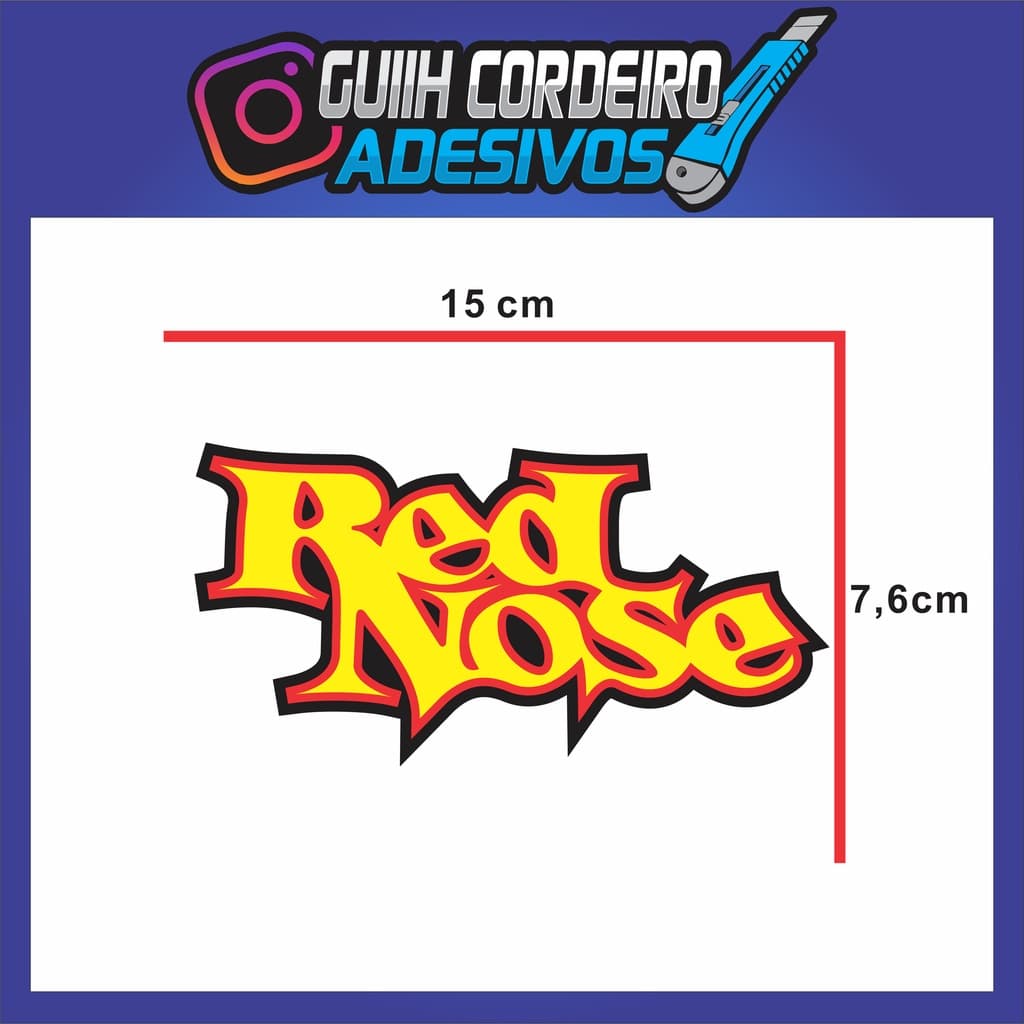 Adesivo Red Nose - Recorte alta qualidade