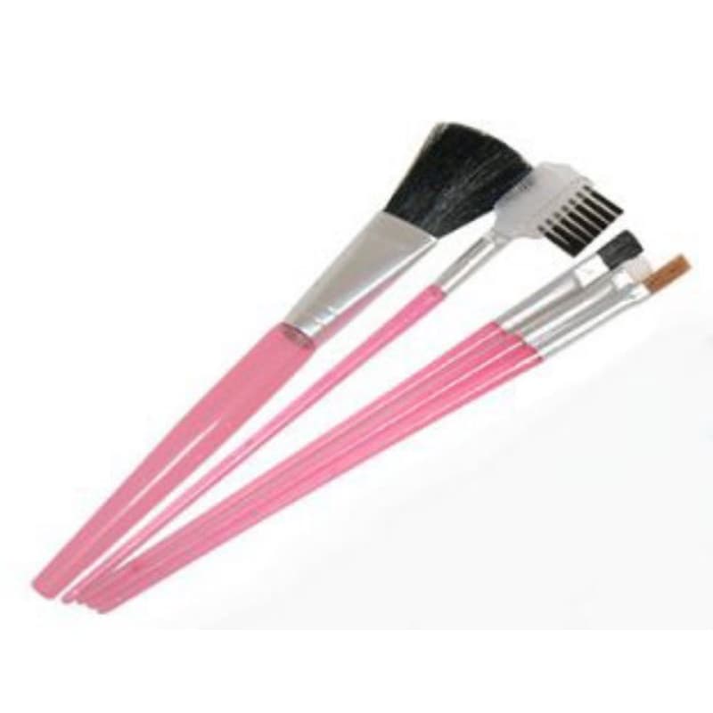 Kit de Pincéis para Maquiagem com 5 Peças - Rosa