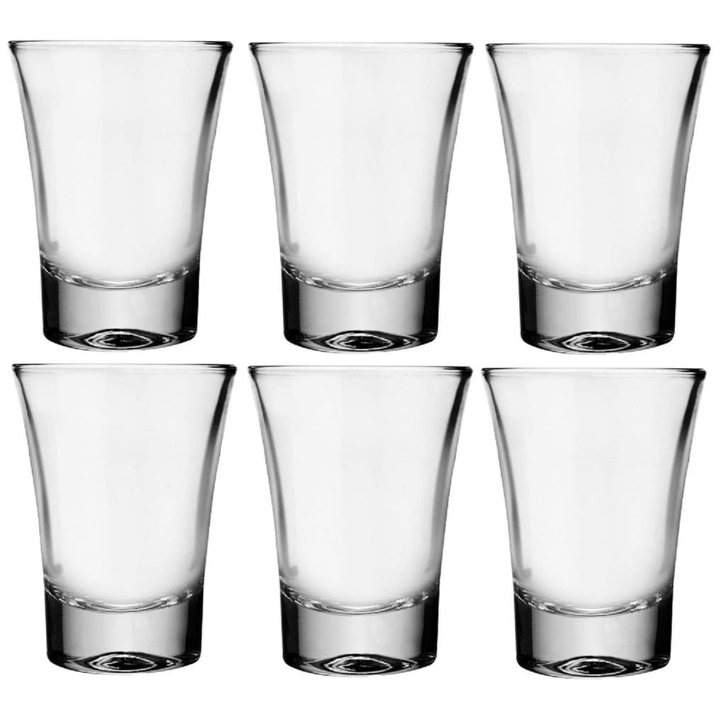Jogo 6 copos Vidro 60ml Olé, p/ Bebidas Shot, vidro Nadir.