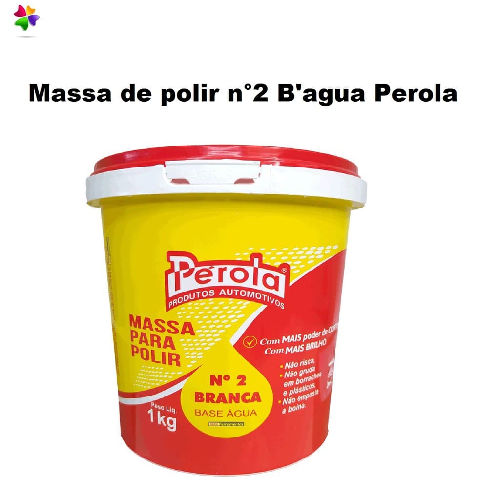 Massa De Polir Automotiva Base Água N°2 Pérola 1kg