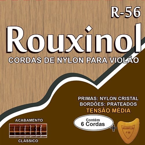 ENCORDOAMENTO P/ VIOLÃO ROUXINOL NYLON TENSÃO MÉDIA R-56