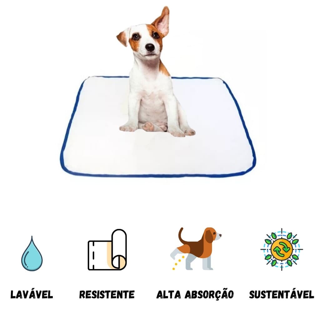 Tapete Higiênico Lavável 80x60 Kit C/9 Cães Super AbsorçãO