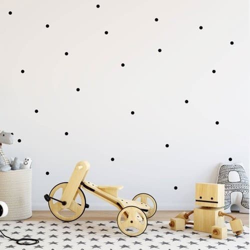 Adesivo Decorativo De Parede 100 Bolinhas 5cm + 100 De 1,5cm Quarto Infantil Bebê Poá Decoração