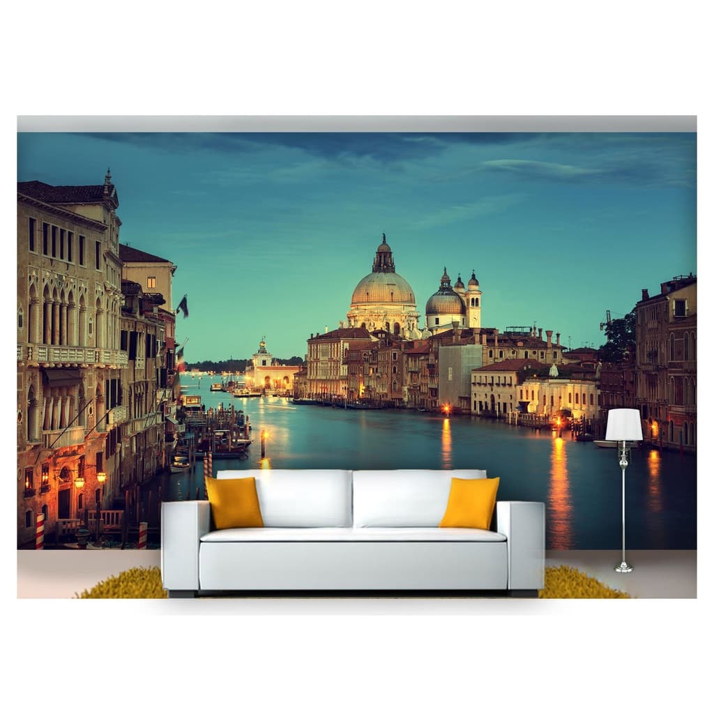 papel de parede Cidade Veneza Gondola 3D 7,5m² NCD181