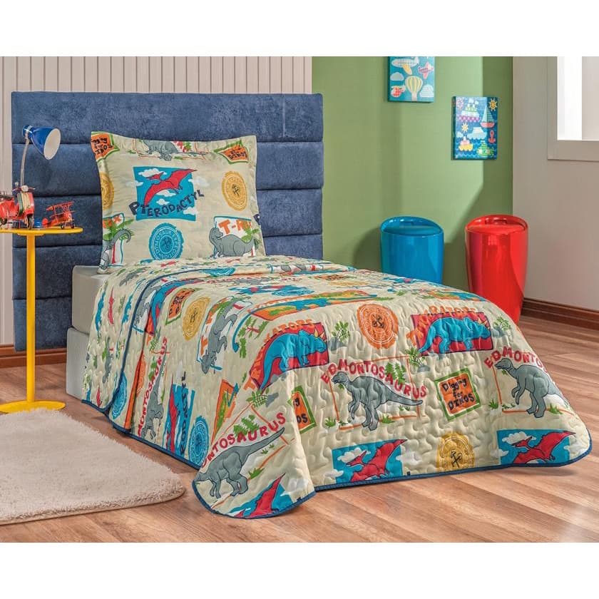 KIt Cama de Solteiro Infantil Menino e Menina Dupla Face