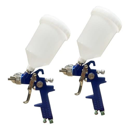 2 Pistolas De Pintura Hvlp Bico 1.4mm Profissional