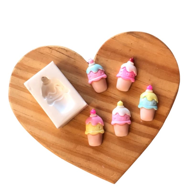 Molde de silicone 1767 Sorvete no Copinho Confeitaria e Biscuit