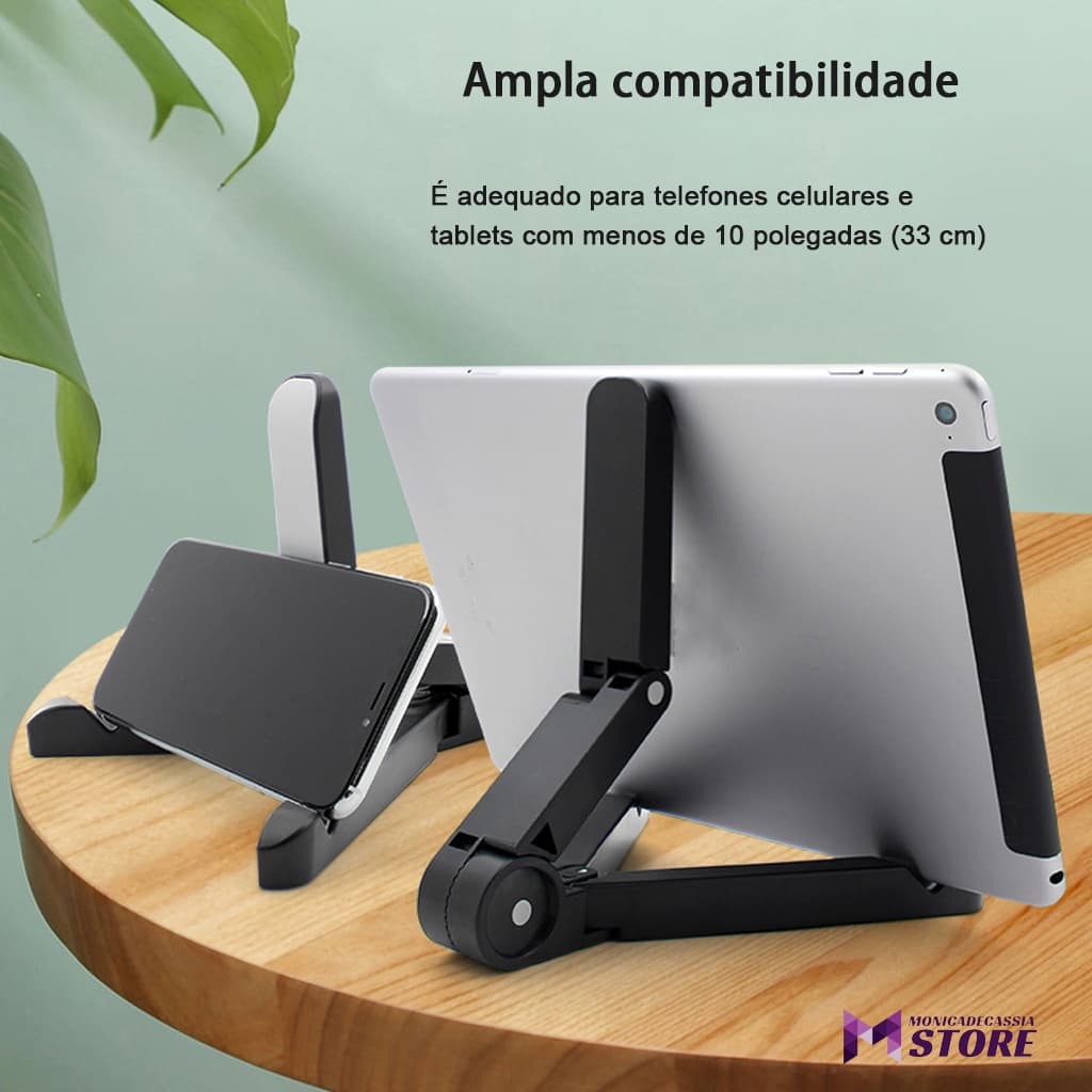 Suporte universal triangular dobrável para celulares e tablets
