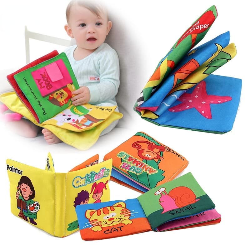 Livro De Pano Com Elástico Educacional Para Educação De Bebês