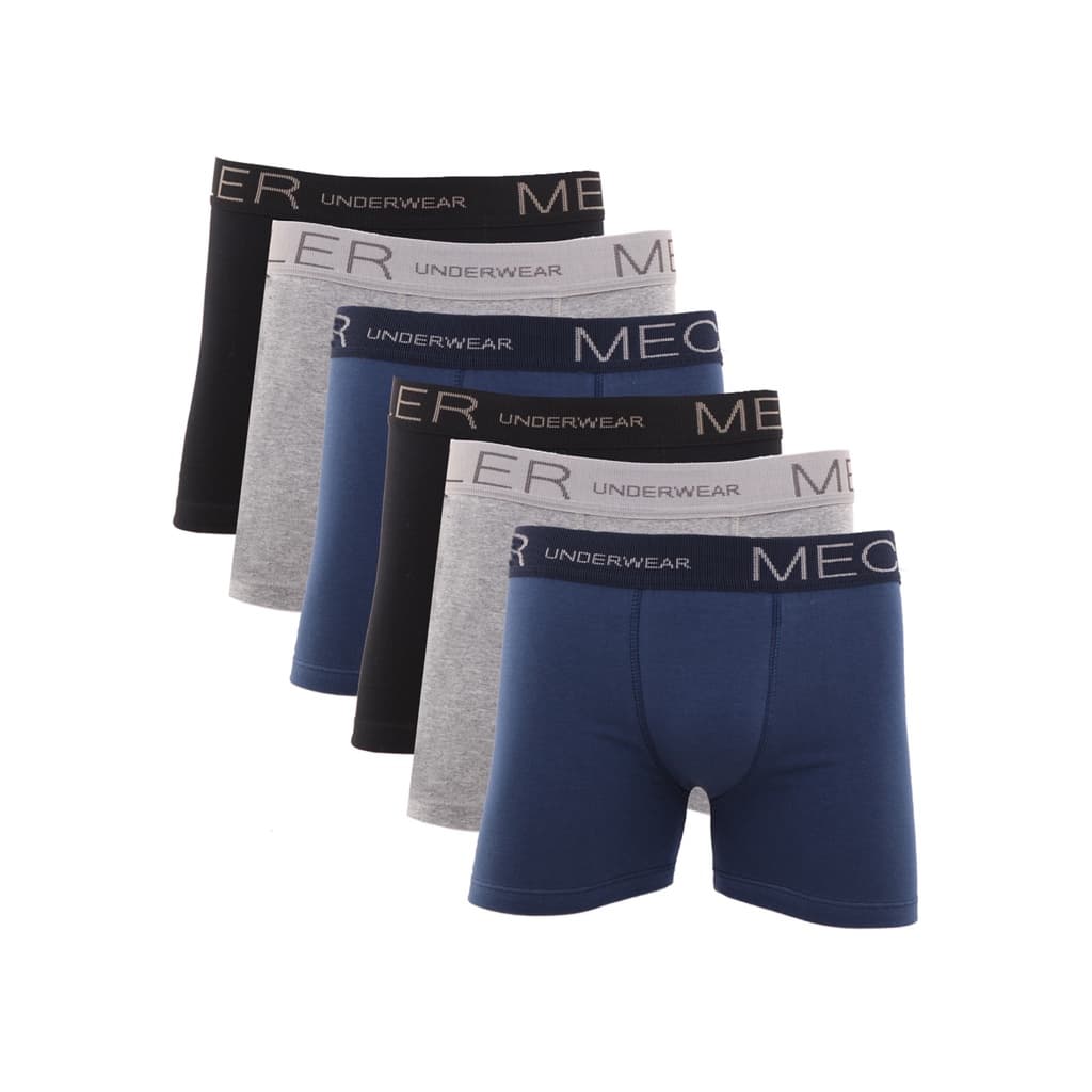 Kit 6 Cuecas Boxer Algodão Mechler Multicolorido