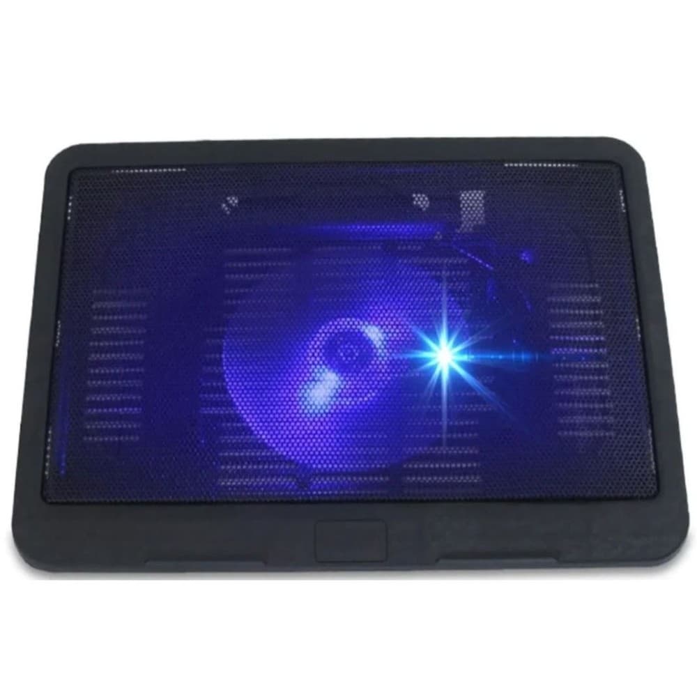 Base Cooler Suporte para Notebook com Cooler Luz Led Azul de 14cm para Resfriamento - Ajuda muito para evitar aquecimento.