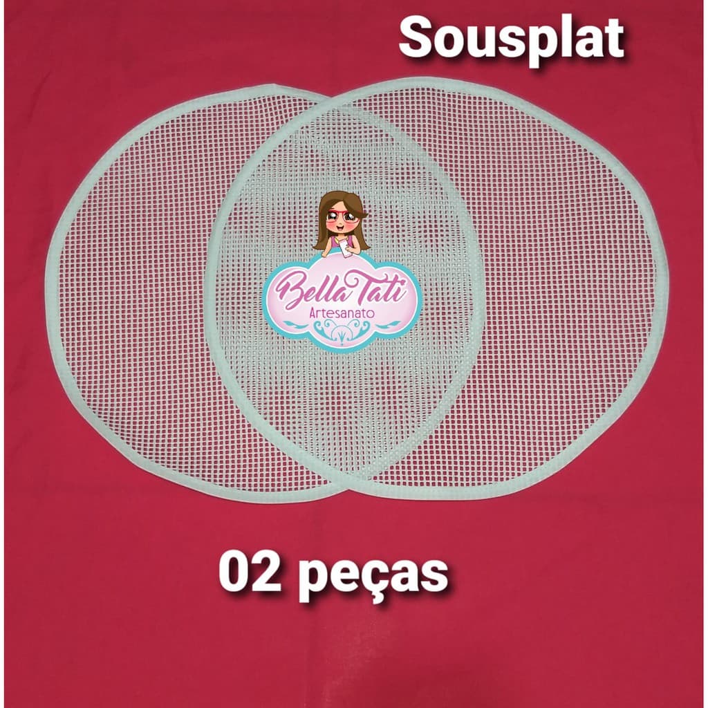 Kit Sousplat em Talagarça Grossa para Bordados Tamanho 39cm