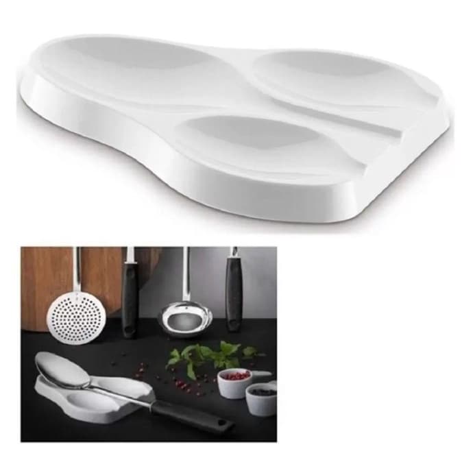 Descanso Plastico Para Talher Com 3 Divisorias Branco