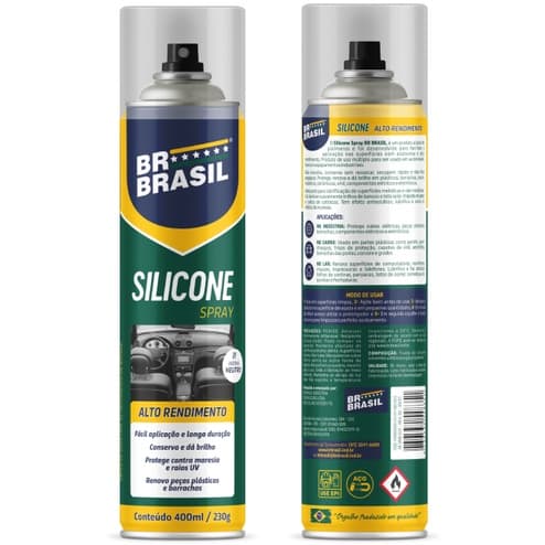 Silicone Spray Automotivo Perfumado 400ml Alto Rendimento BR Brasil - Unidade