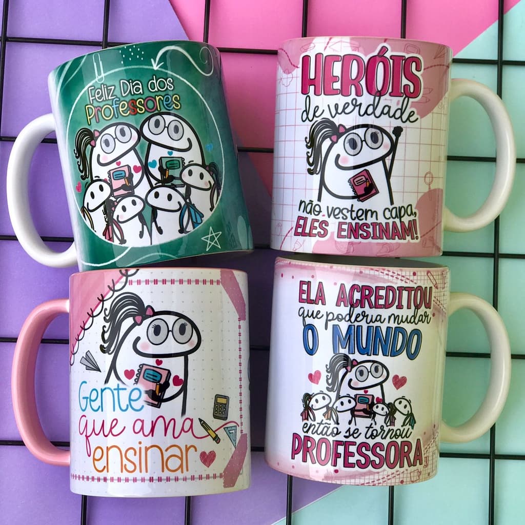 CANECA PERSONALIZADA PROFESSORES 01 - CANECA CERÂMICA BRANCA