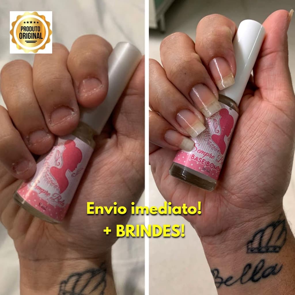 Base Fortalecedora para unhas Sempre Bela 9ml | Fortalecedor de unhas