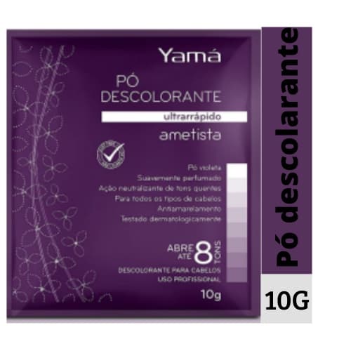 Pó Descolorante Yamá AMETISTA 10g 8 Tons Ultrarrápido
