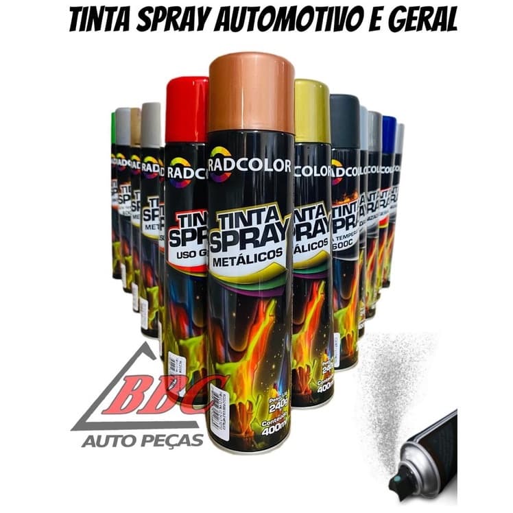 Tinta Spray Uso Geral, Automotivo e Artesanal 400ml Radcolor - Diversas Cores