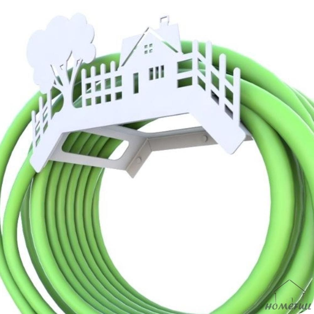 Suporte Enrolador De Mangueira De Jardim Home Branco