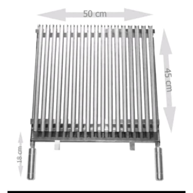 Grelha Argentina Inox Picanheira Parrilla 50x45
