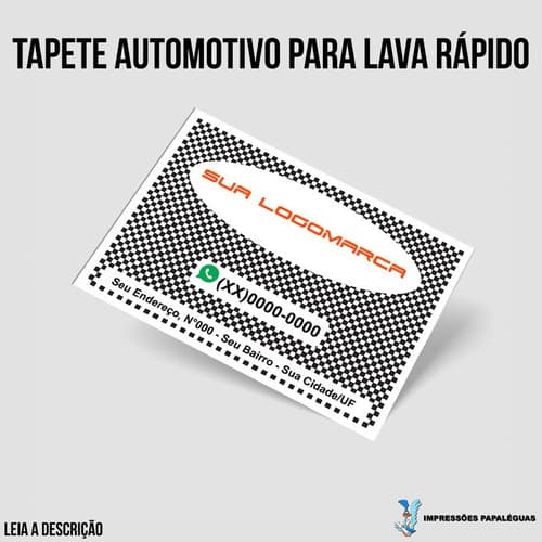 Jornal Tapete Lava Jato - 30x42 Personalizado - 100 unidades