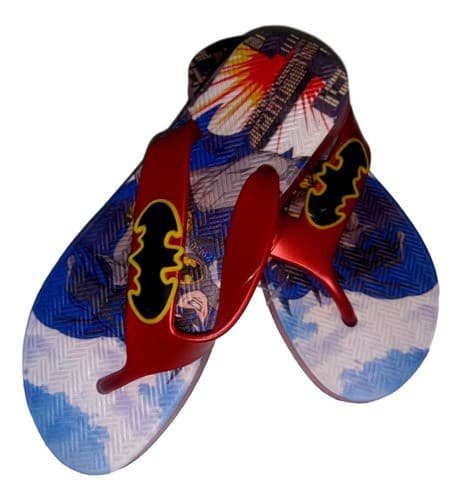 Chinelo Infantil Avengers Batman Thor Homem De Ferro