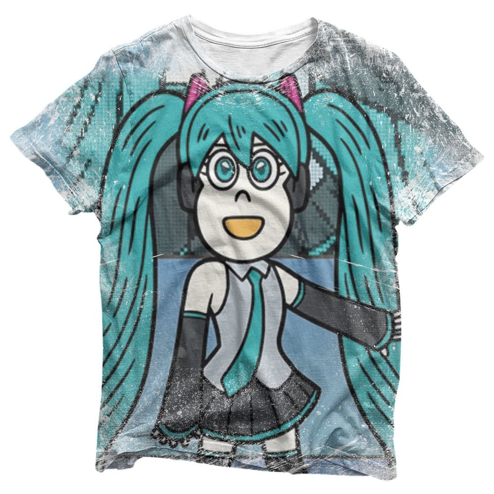 Camisa Hatsune Miku - Camisas Aware! Meisaku-kun Estampa Total